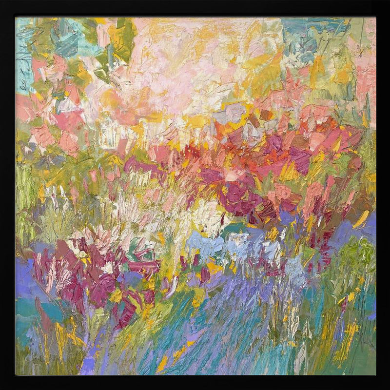 Radiant Floral Harmony - Square Stretched Canvas, Poster or Fine Art Print I Heart Wall Art