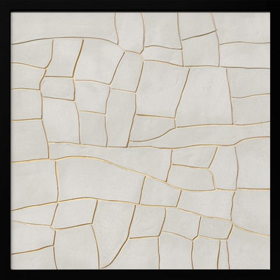 Golden crack A - Square Stretched Canvas, Poster or Fine Art Print I Heart Wall Art