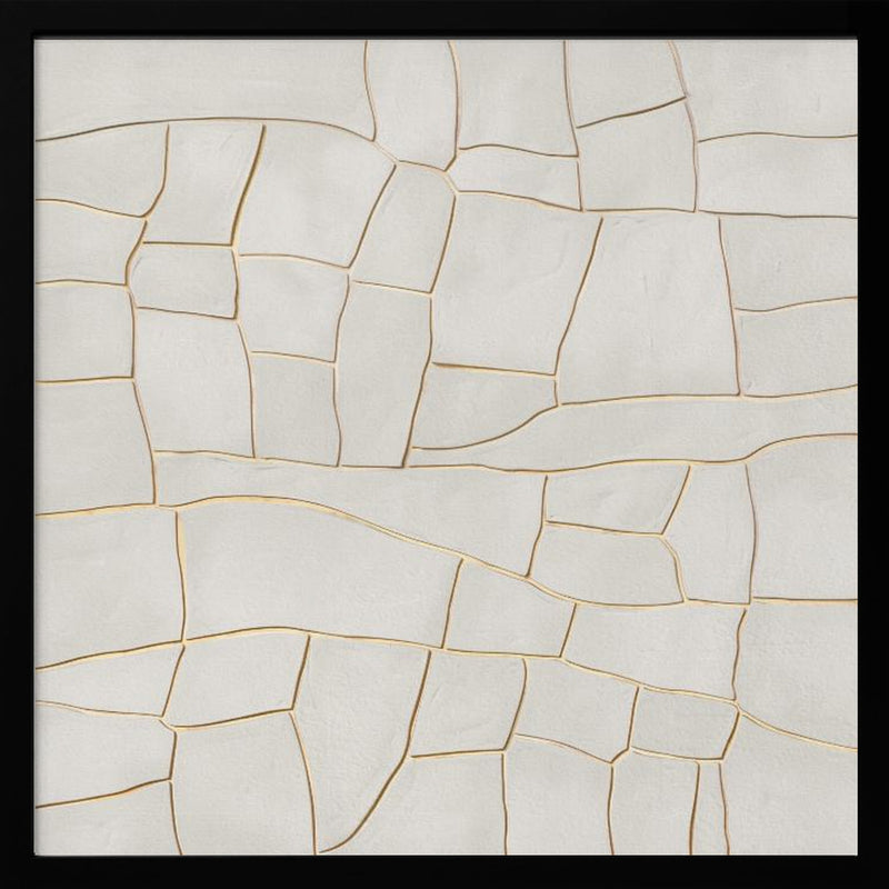 Golden crack A - Square Stretched Canvas, Poster or Fine Art Print I Heart Wall Art