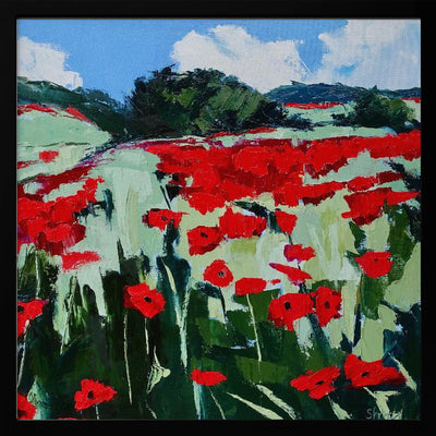 Poppies - Square Stretched Canvas, Poster or Fine Art Print I Heart Wall Art