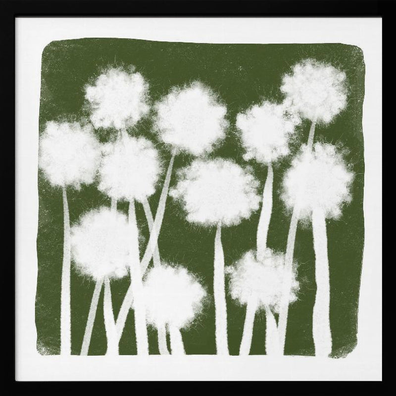 Green Abstract - Square Stretched Canvas, Poster or Fine Art Print I Heart Wall Art