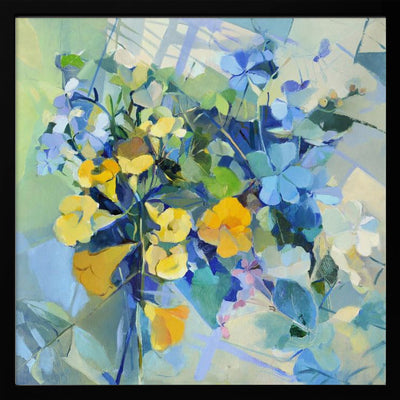 Wellow Oil Canvas  100 100  2011 - Square Stretched Canvas, Poster or Fine Art Print I Heart Wall Art