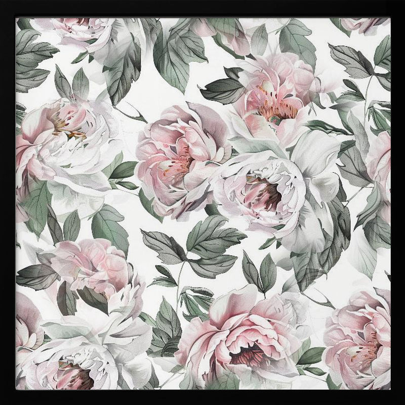 Watercolor Botany Floral Art 7 - Square Stretched Canvas, Poster or Fine Art Print I Heart Wall Art