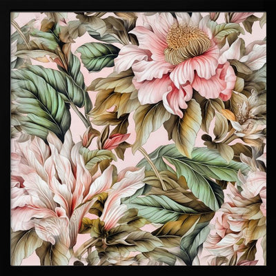 Watercolor Botany Floral Art 17 - Square Stretched Canvas, Poster or Fine Art Print I Heart Wall Art