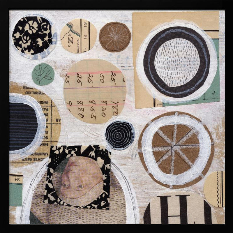 Whimsical Circles - Square Stretched Canvas, Poster or Fine Art Print I Heart Wall Art