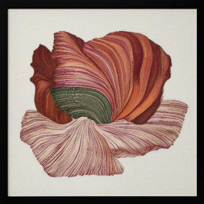 Floral lines I - Square Stretched Canvas, Poster or Fine Art Print I Heart Wall Art