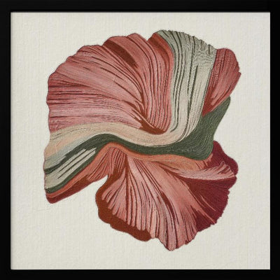 Floral Lines III - Square Stretched Canvas, Poster or Fine Art Print I Heart Wall Art