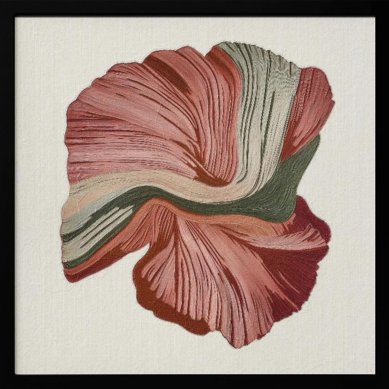 Floral Lines III - Square Stretched Canvas, Poster or Fine Art Print I Heart Wall Art