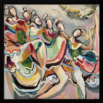 “Cancan” - Square Stretched Canvas, Poster or Fine Art Print