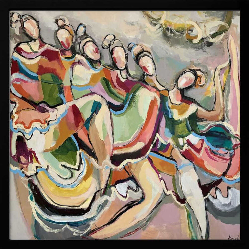 “Cancan” - Square Stretched Canvas, Poster or Fine Art Print