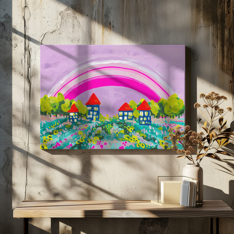 Opera Rose Rainbow - Stretched Canvas, Poster or Fine Art Print I Heart Wall Art