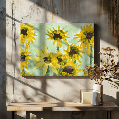 Sunflowers By James Hefer - Stretched Canvas, Poster or Fine Art Print I Heart Wall Art