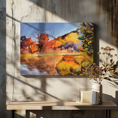 Kayak and Orangetrees - Stretched Canvas, Poster or Fine Art Print I Heart Wall Art