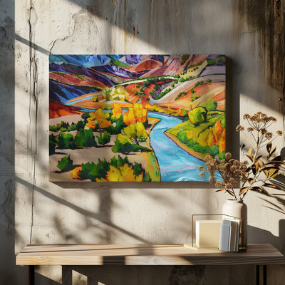 Meandering River - Stretched Canvas, Poster or Fine Art Print I Heart Wall Art