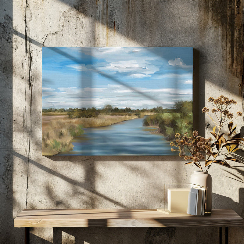 River of Reeds, Botswana - Stretched Canvas, Poster or Fine Art Print I Heart Wall Art