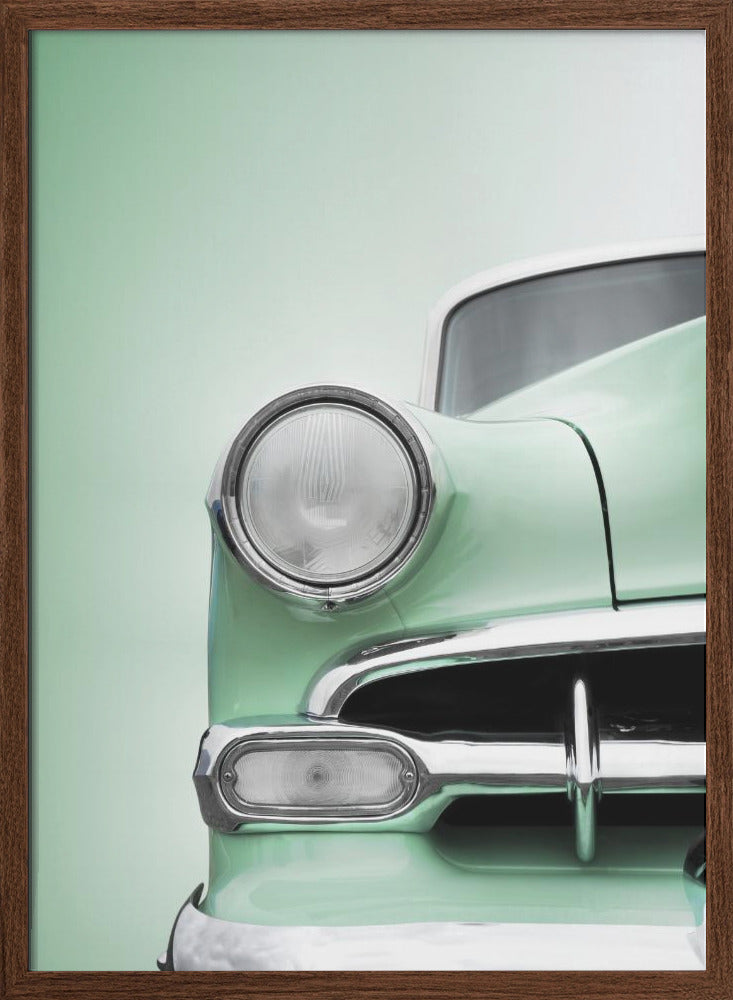 US classic car 1954 Bel Air Powerglide - Stretched Canvas, Poster or Fine Art Print I Heart Wall Art