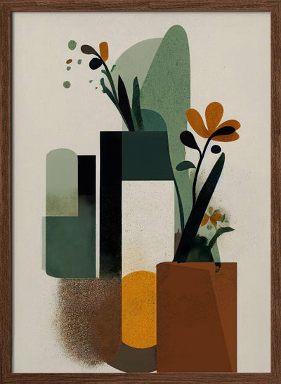 Geometric Vases - Stretched Canvas, Poster or Fine Art Print I Heart Wall Art