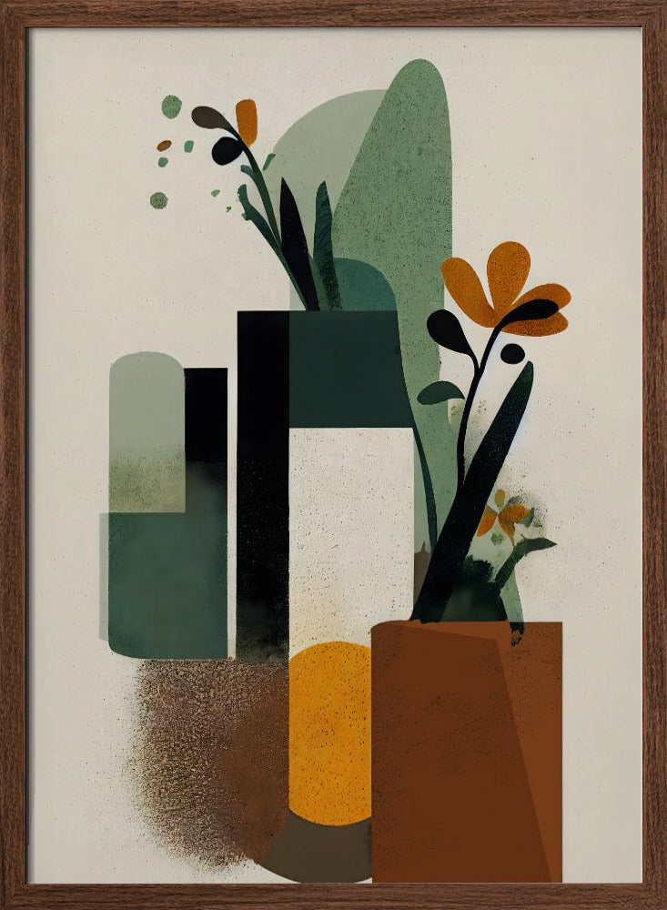 Geometric Vases - Stretched Canvas, Poster or Fine Art Print I Heart Wall Art