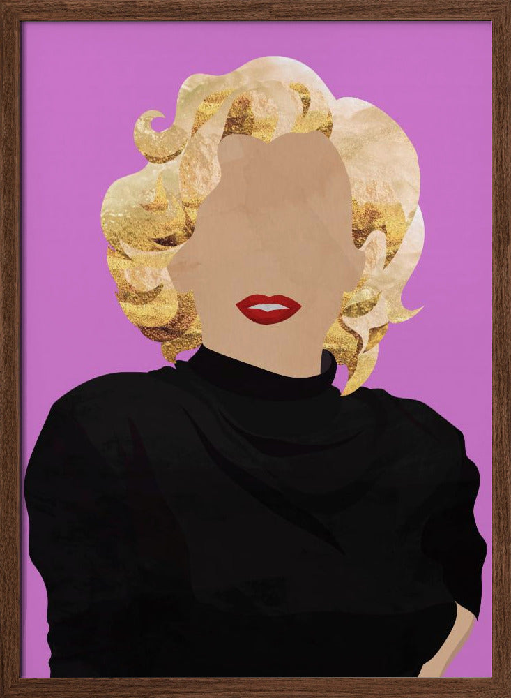 Faceless Marilyn Monroe Modern Art - Stretched Canvas, Poster or Fine Art Print I Heart Wall Art