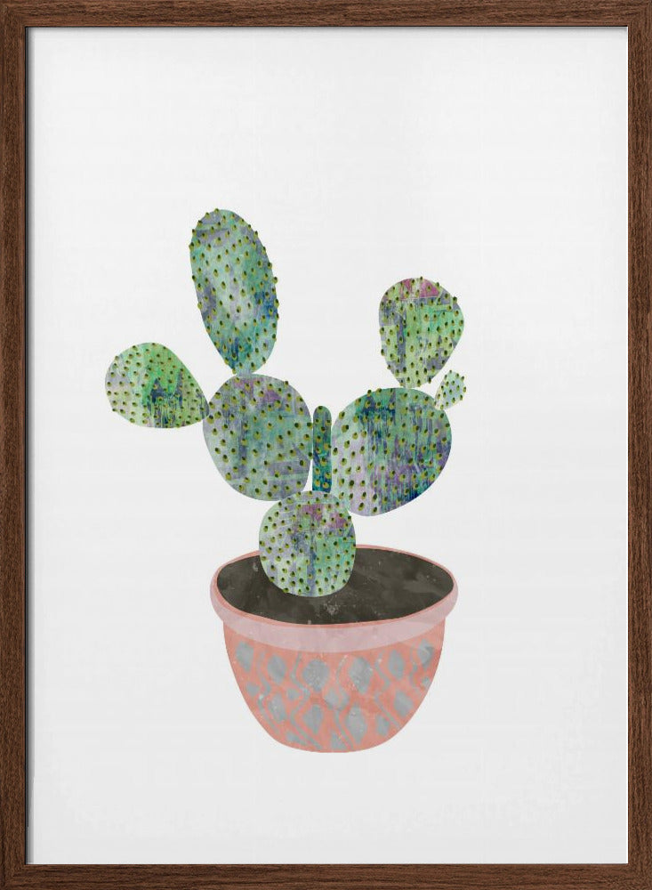 Boho scandi cactus 3 - Stretched Canvas, Poster or Fine Art Print I Heart Wall Art