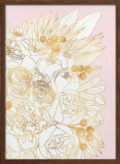 Rekha floral art pair (right) - Stretched Canvas, Poster or Fine Art Print I Heart Wall Art