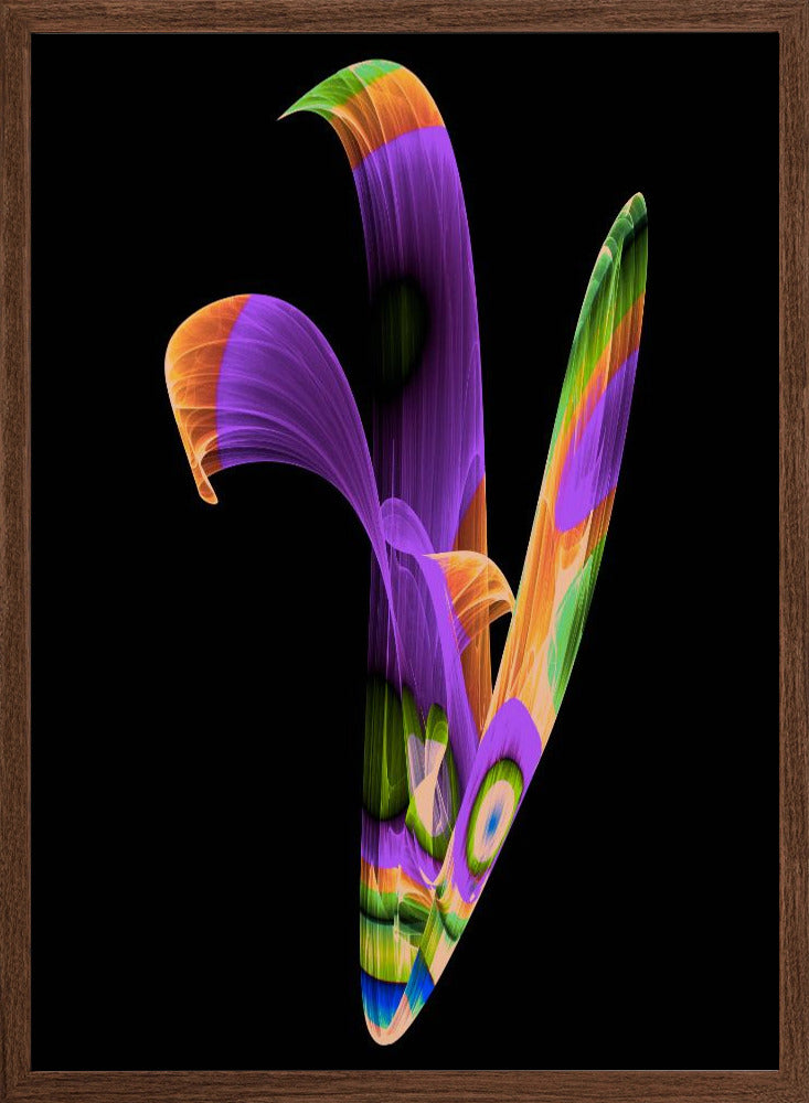 Digital Flower - Stretched Canvas, Poster or Fine Art Print I Heart Wall Art