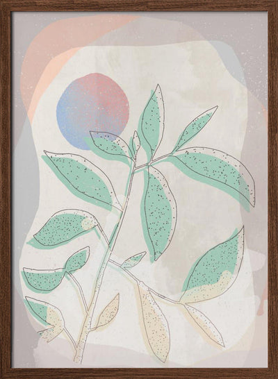 Pastel Leaves - Stretched Canvas, Poster or Fine Art Print I Heart Wall Art