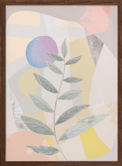 Blue Moon and Leaves - Stretched Canvas, Poster or Fine Art Print I Heart Wall Art