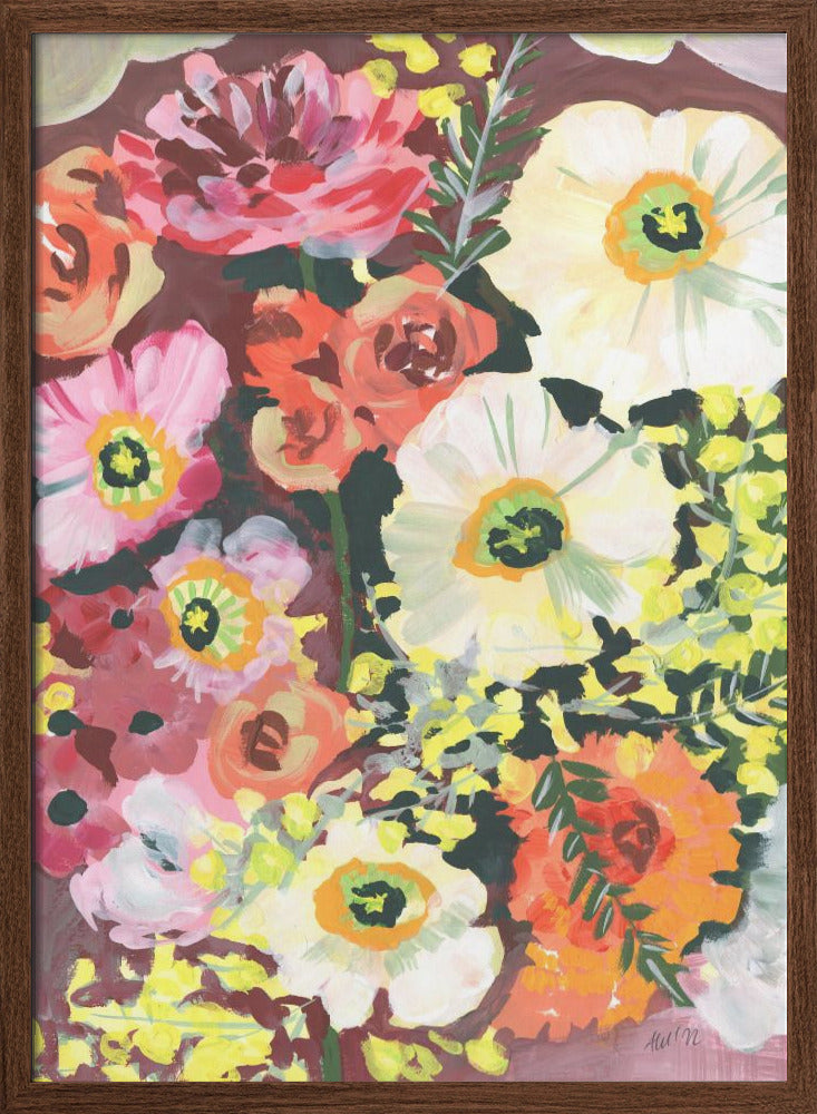 White Anemones - Stretched Canvas, Poster or Fine Art Print I Heart Wall Art