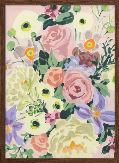 Romantic Bouqet - Stretched Canvas, Poster or Fine Art Print I Heart Wall Art