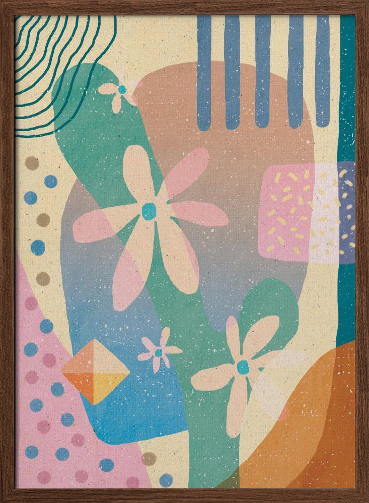 Abstraction of Flowers - Stretched Canvas, Poster or Fine Art Print I Heart Wall Art