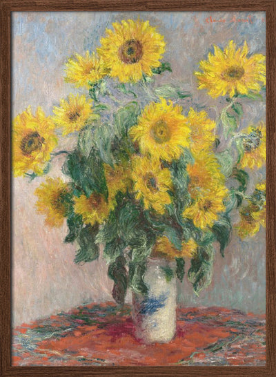 Bouquet Of Sunflowers - Stretched Canvas, Poster or Fine Art Print I Heart Wall Art
