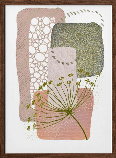 Delicate Pink and Green-2 - Stretched Canvas, Poster or Fine Art Print I Heart Wall Art