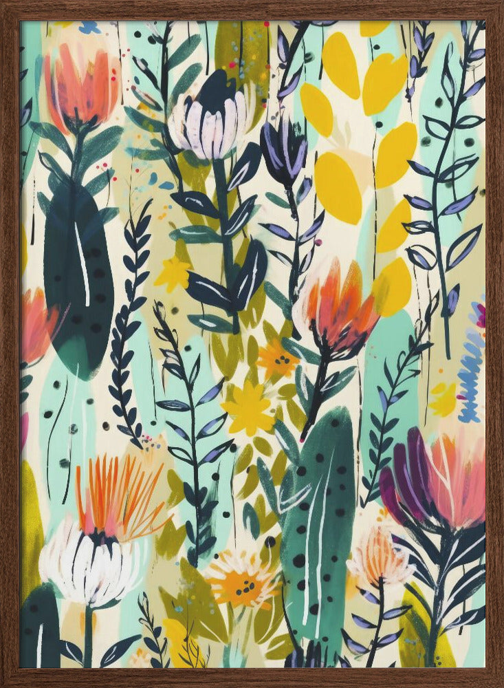 Rain Of Flowers - Stretched Canvas, Poster or Fine Art Print I Heart Wall Art