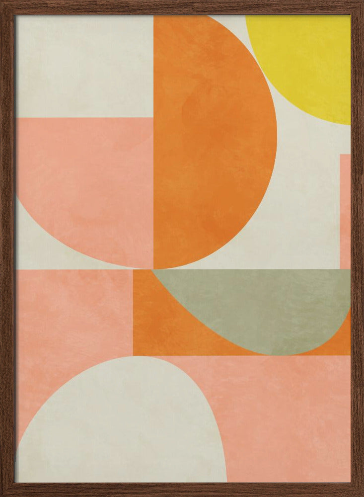 Summer Circles22 3 V - Stretched Canvas, Poster or Fine Art Print I Heart Wall Art