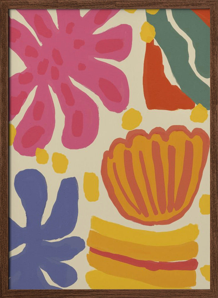 Happy Summer No 4 - Stretched Canvas, Poster or Fine Art Print I Heart Wall Art