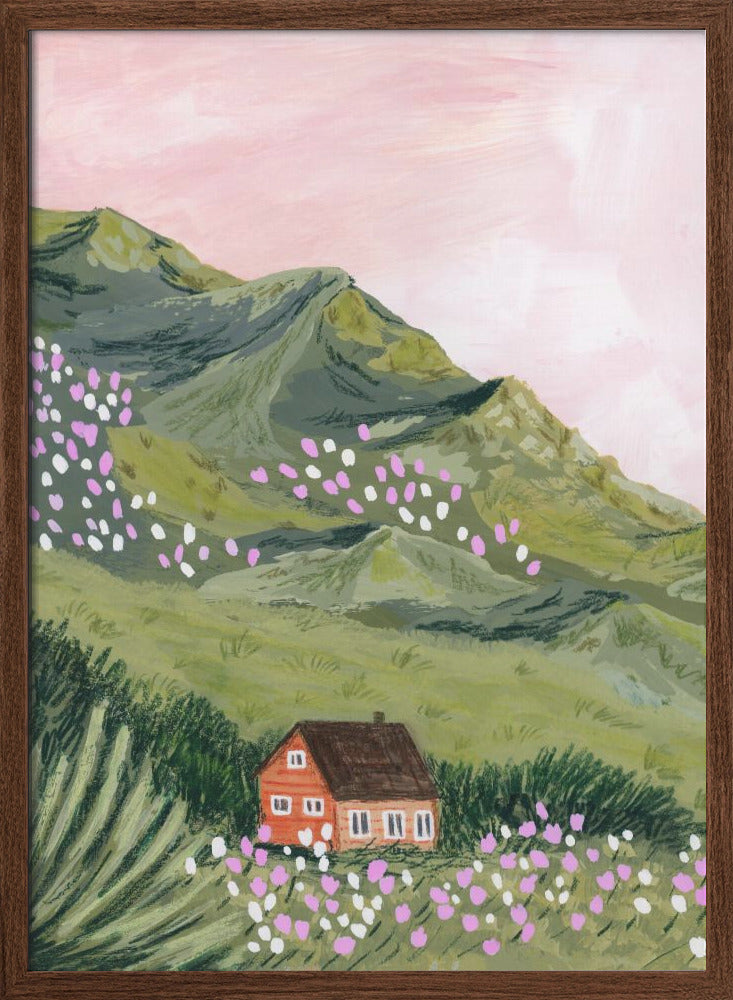 Mountain House - Stretched Canvas, Poster or Fine Art Print I Heart Wall Art