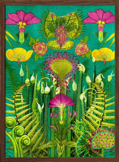 Electric Meadow.png - Stretched Canvas, Poster or Fine Art Print I Heart Wall Art