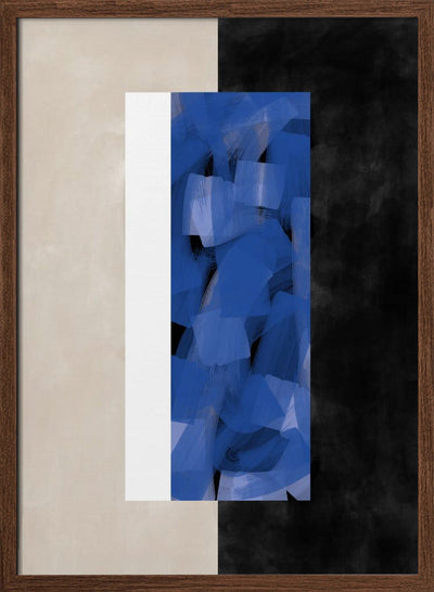 Blue Block Essence - Stretched Canvas, Poster or Fine Art Print I Heart Wall Art