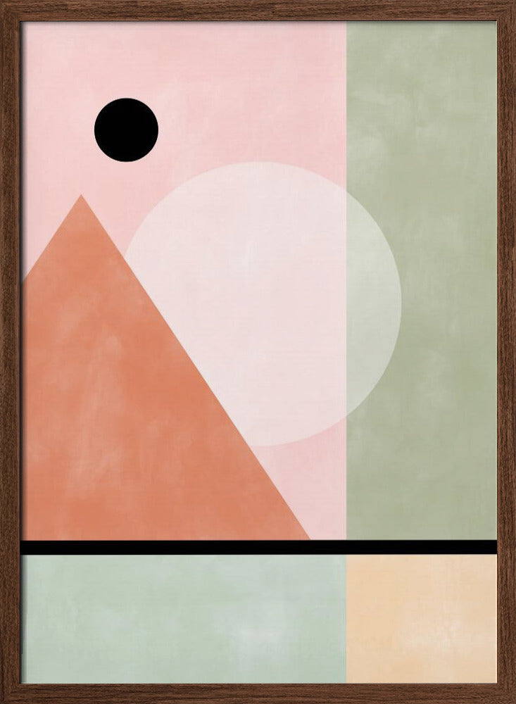 Geometric Shapes In Pastel Tones - Stretched Canvas, Poster or Fine Art Print I Heart Wall Art