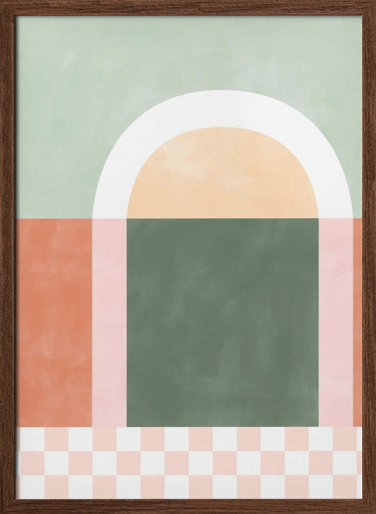 Geometric Composition With Pastel Colors - Stretched Canvas, Poster or Fine Art Print I Heart Wall Art
