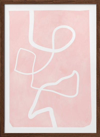 Blush Flow Lines - Stretched Canvas, Poster or Fine Art Print I Heart Wall Art