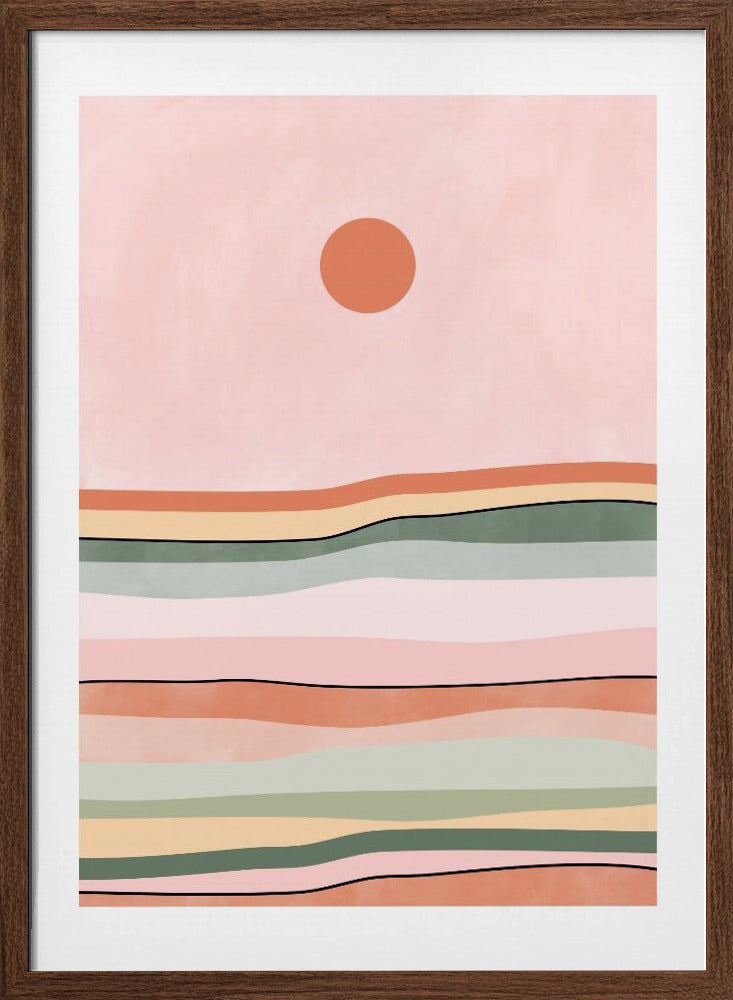 Serene Horizon Lines - Stretched Canvas, Poster or Fine Art Print I Heart Wall Art