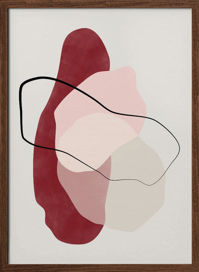 Crimson Flow - Stretched Canvas, Poster or Fine Art Print I Heart Wall Art