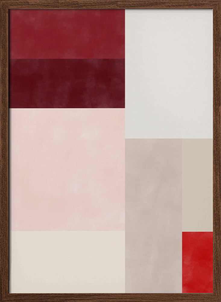 Crimson Hues Harmony - Stretched Canvas, Poster or Fine Art Print I Heart Wall Art