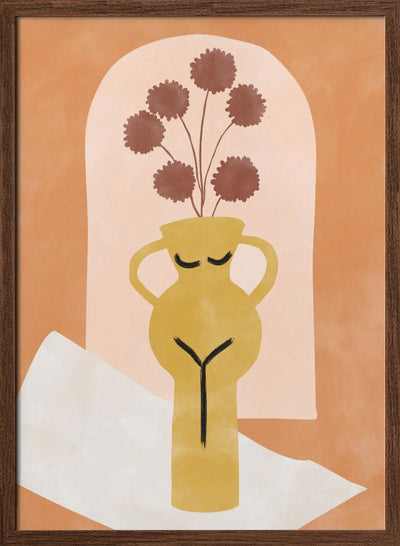 Stylized Vase Resembling A Female Form - Stretched Canvas, Poster or Fine Art Print I Heart Wall Art