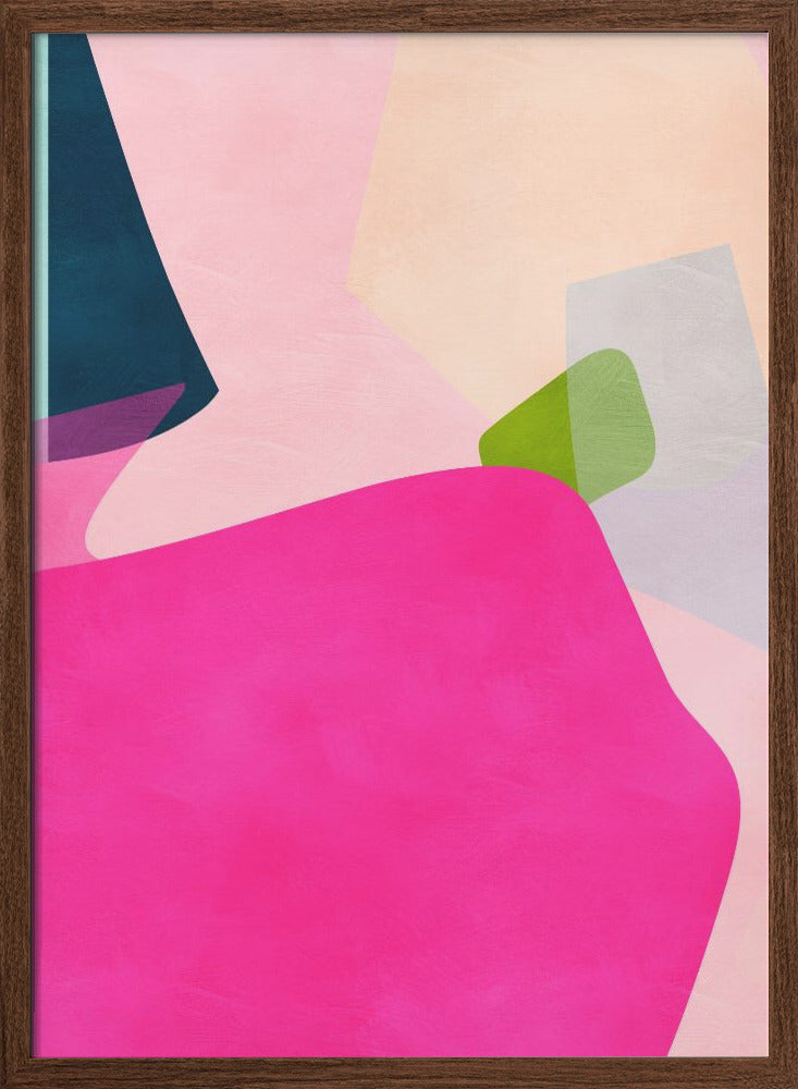 Pink pastel shape - Stretched Canvas, Poster or Fine Art Print I Heart Wall Art