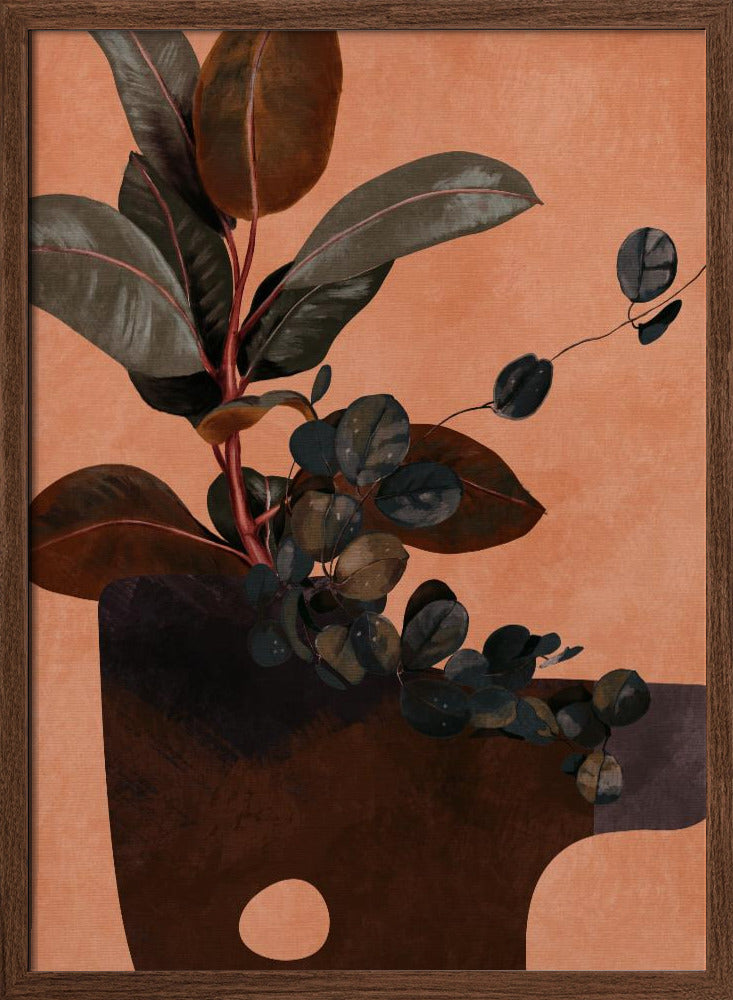 Leaves More 6 Red - Stretched Canvas, Poster or Fine Art Print I Heart Wall Art