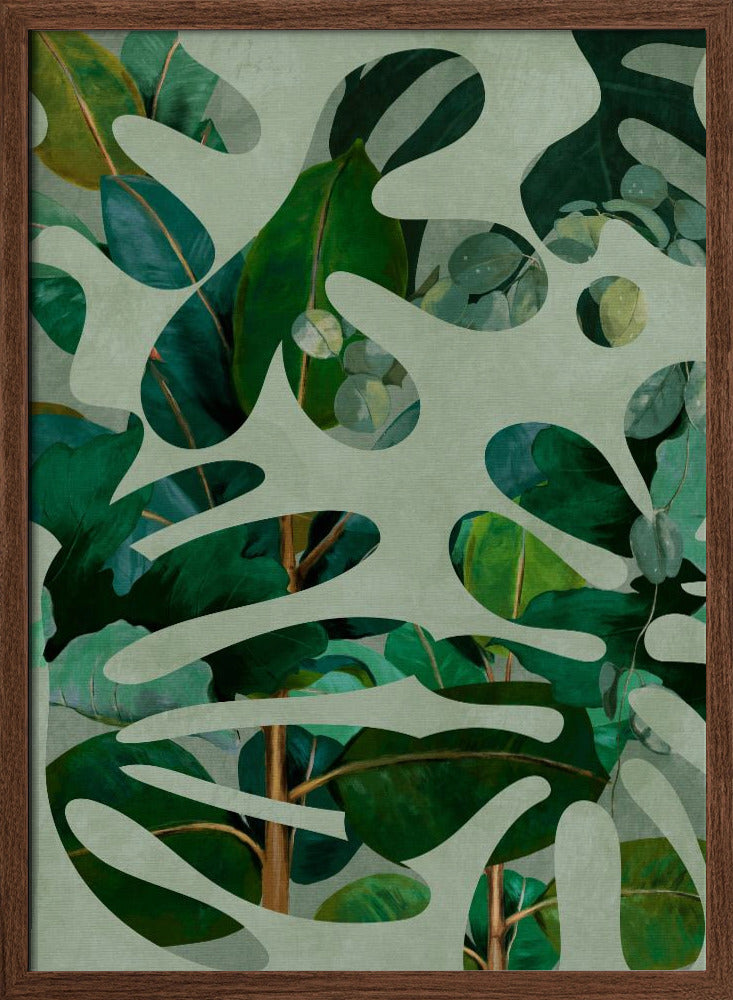 Leaves More 10 Kopie - Stretched Canvas, Poster or Fine Art Print I Heart Wall Art