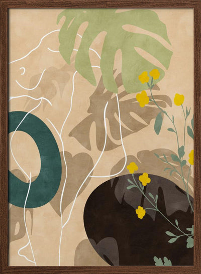 Leaves Nude 24. Januar 2021 13 Kopie - Stretched Canvas, Poster or Fine Art Print I Heart Wall Art